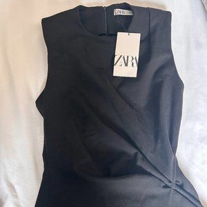 Zara DRAPED TOP  BLACK - REF 9139/466